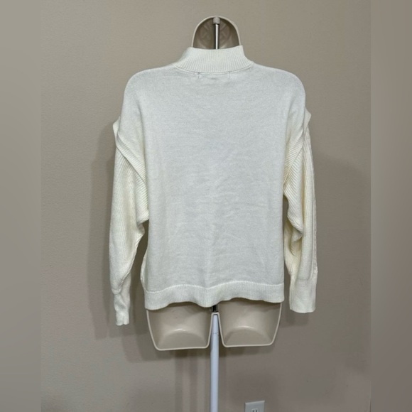 Sew In Love Women’s Ivory High Neck Long Sleeve Soft Comfort Knit Sweater S - Picture 5 of 10